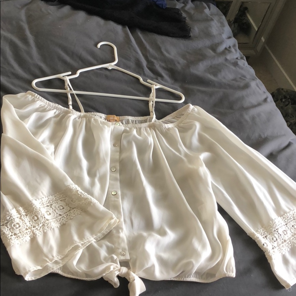 White off the shoulder top